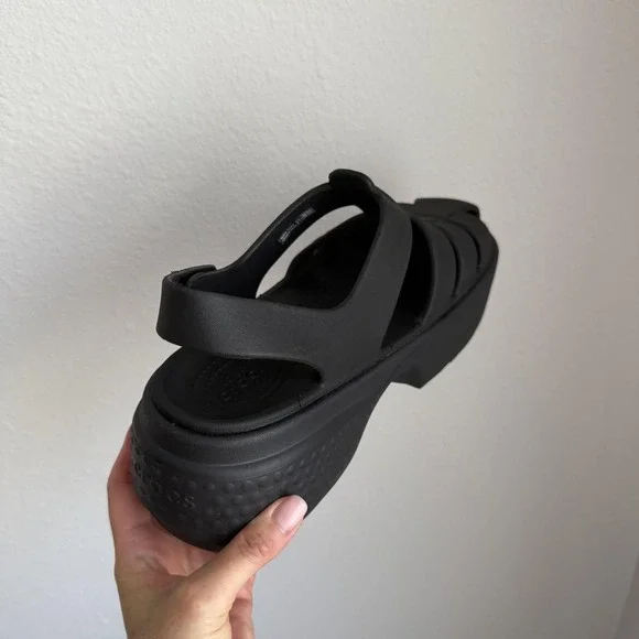 CROCS Dark Gray Platform Sandals - Picture 15 of 15
